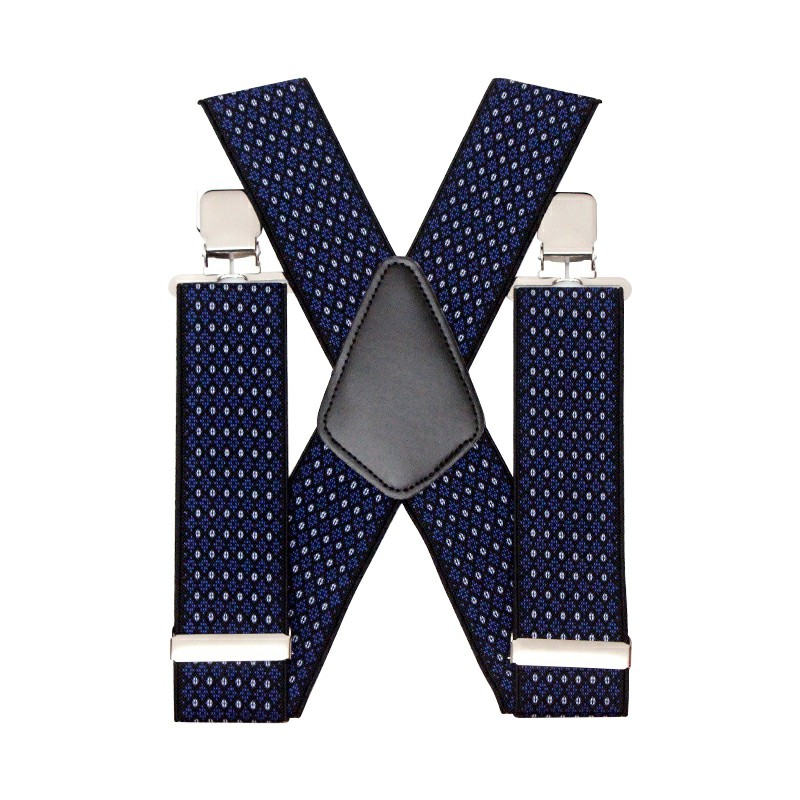 Jacquard 50mm Wide Heavy Duty Suspenders Adjustable Unisex Trousers - Nanvy